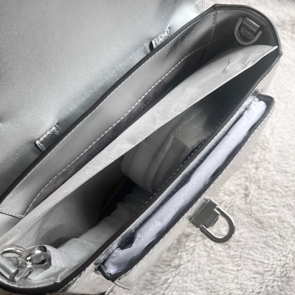 Michael Kors Metallic Silver Satchel - Picture 10 of 11